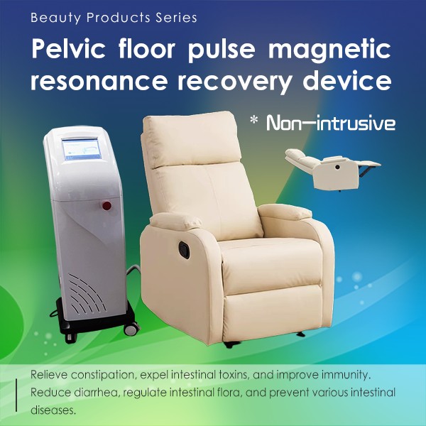 Pelvic floor muscle magnetic resonance recovery instrument - couch + trolley console